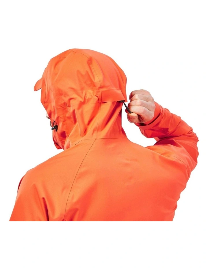 Hiking Lightweight Waterproof Jacket MH500 in Orange image 2