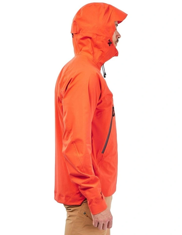 Hiking Lightweight Waterproof Jacket MH500 in Orange image 3