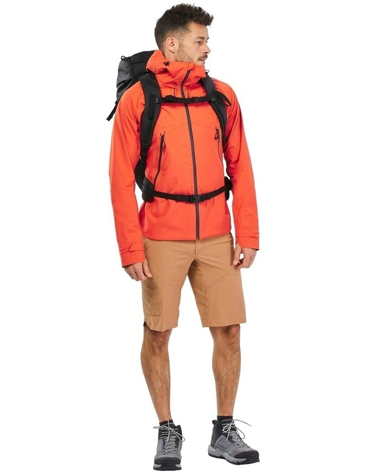 Hiking Lightweight Waterproof Jacket MH500 in Orange image 4