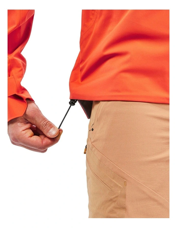 Hiking Lightweight Waterproof Jacket MH500 in Orange image 7