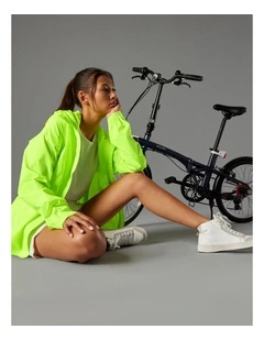 City Cycling Rain Jacket 120 PPE Daily Visibility Certified in Neon Yellow