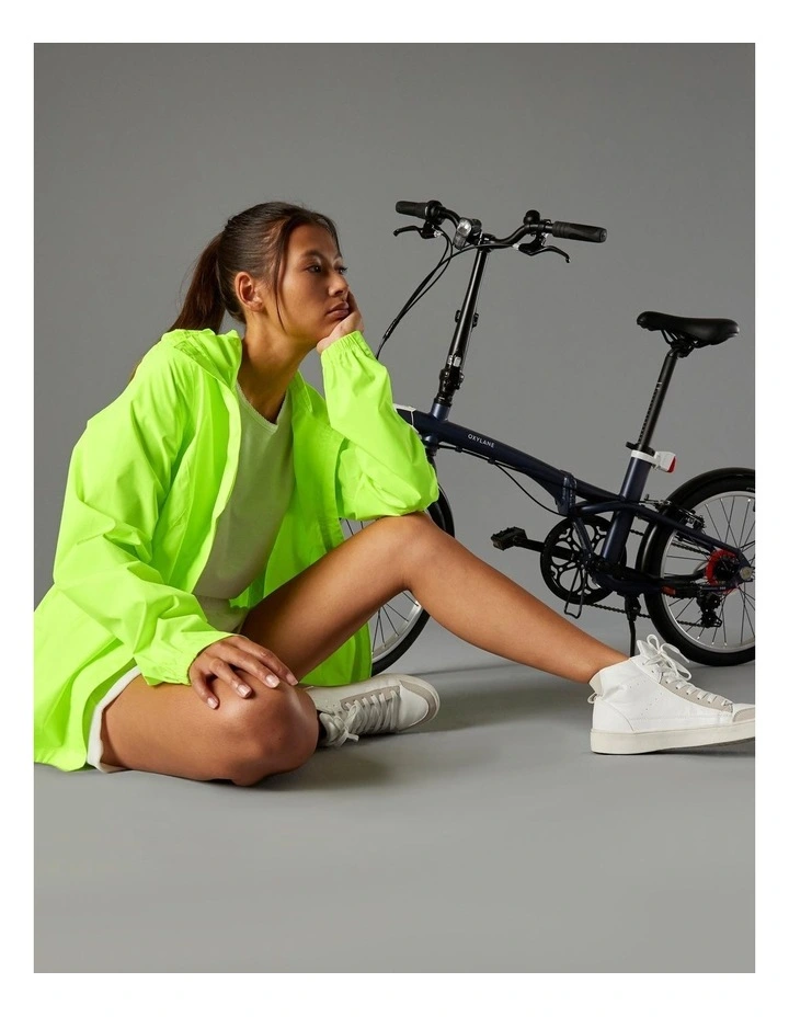 City Cycling Rain Jacket 120 PPE Daily Visibility Certified in Neon Yellow image 1