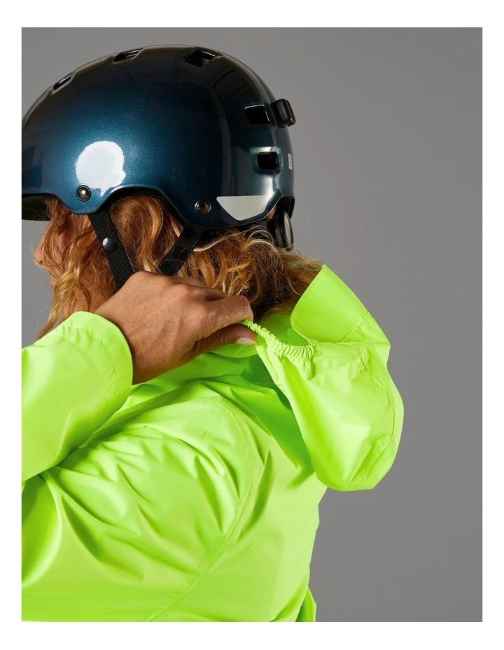 City Cycling Rain Jacket 120 PPE Daily Visibility Certified in Neon Yellow image 2