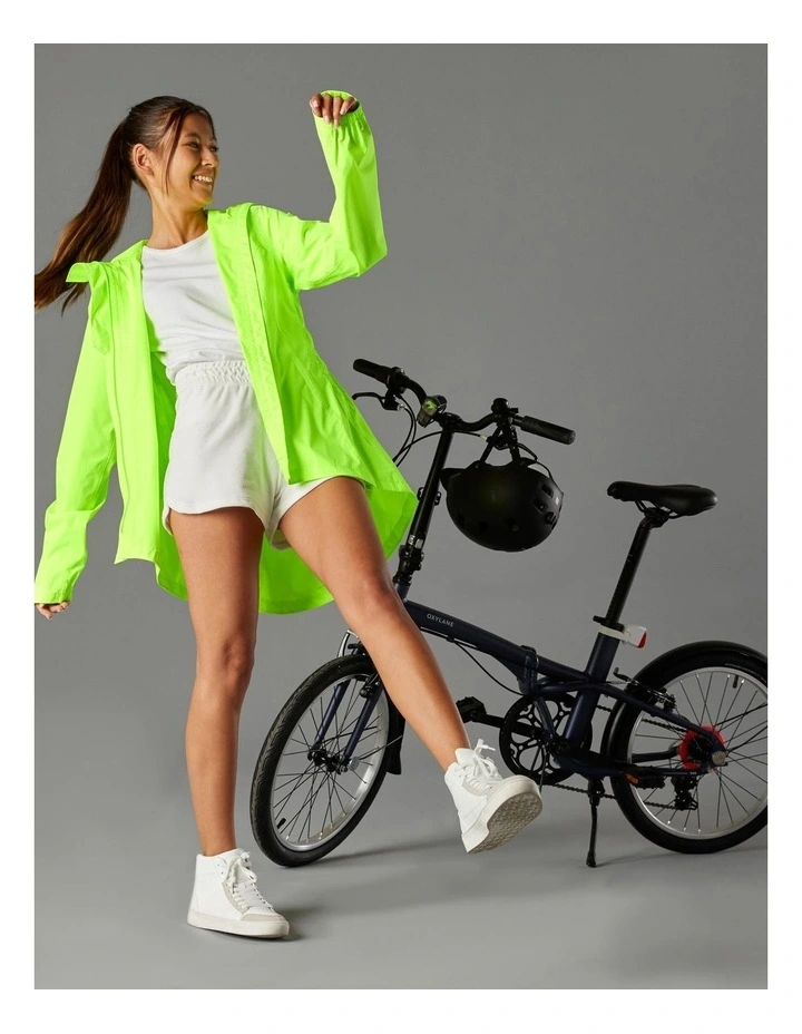 City Cycling Rain Jacket 120 PPE Daily Visibility Certified in Neon Yellow image 4