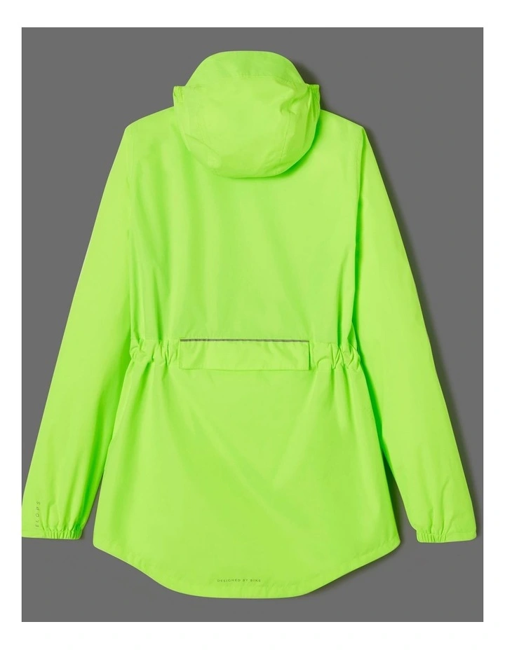 City Cycling Rain Jacket 120 PPE Daily Visibility Certified in Neon Yellow image 6