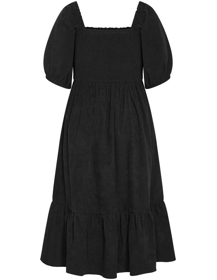 Molli Corduroy Midi Dress in Black image 4