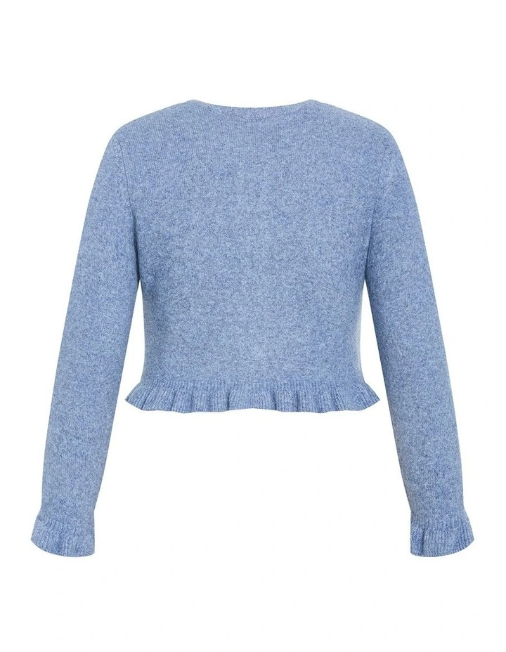 Florence Frill Cardigan in Blue Marle image 4