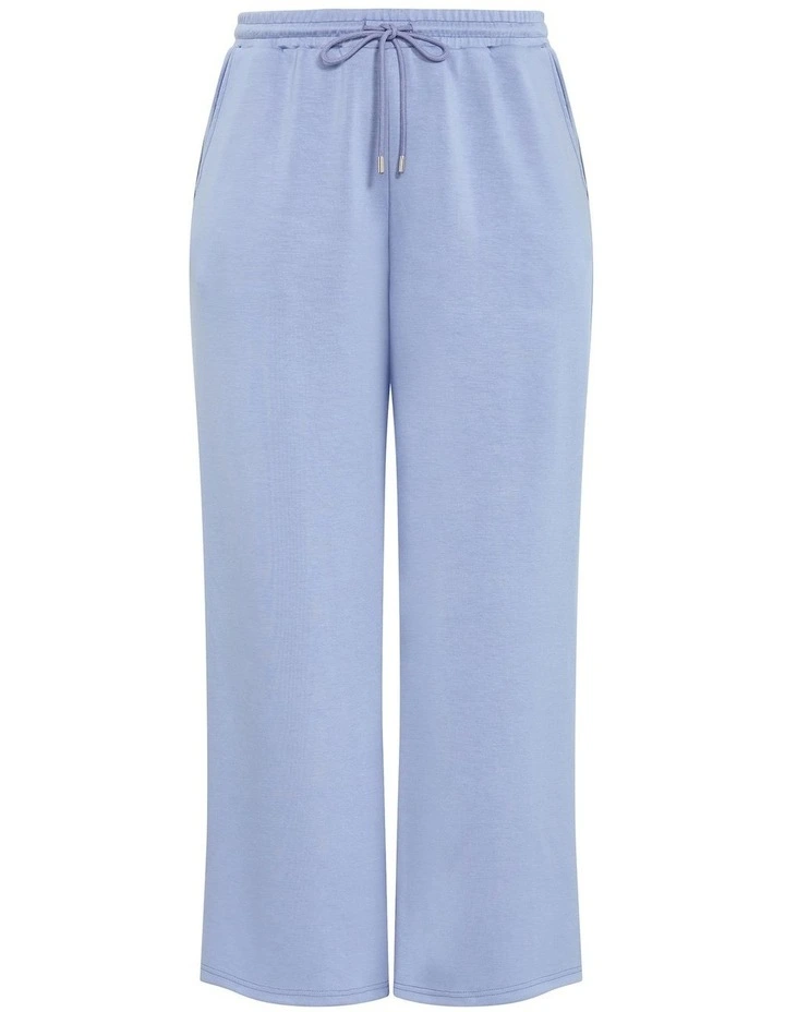Mae Wide Leg Track Pant in Dusty Blue image 3