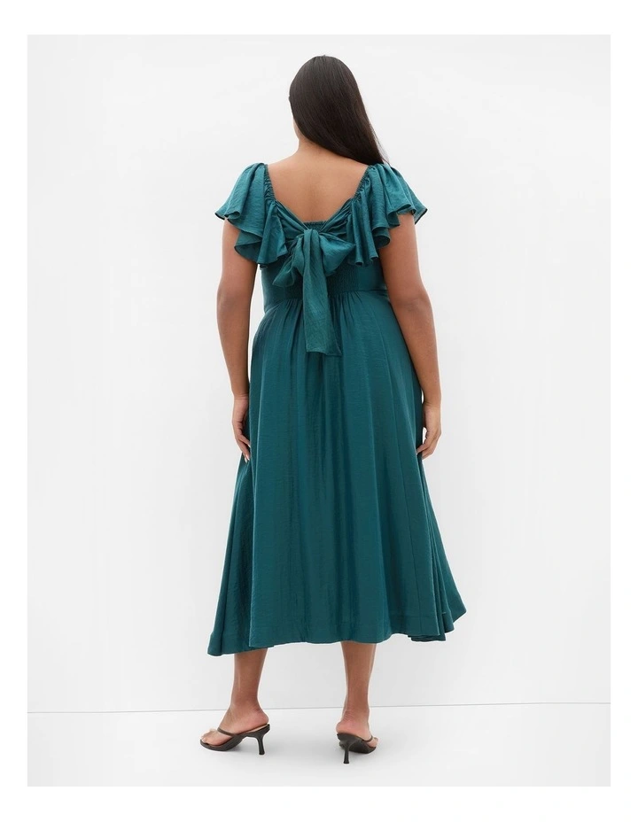 Sherry Tieinback Dress in Emerald image 2