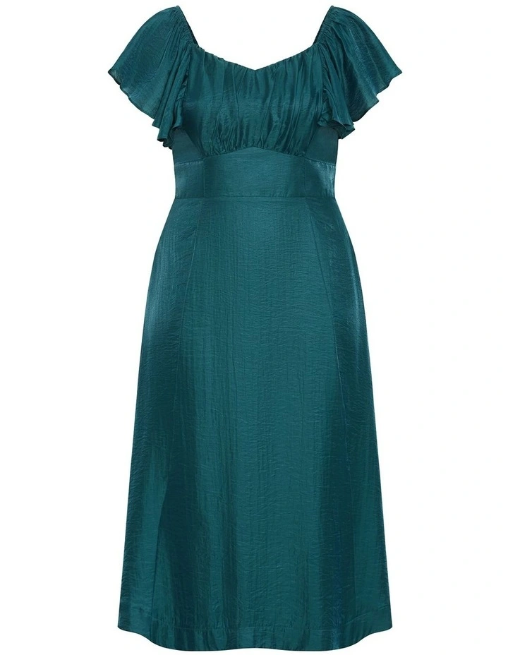 Sherry Tieinback Dress in Emerald image 3