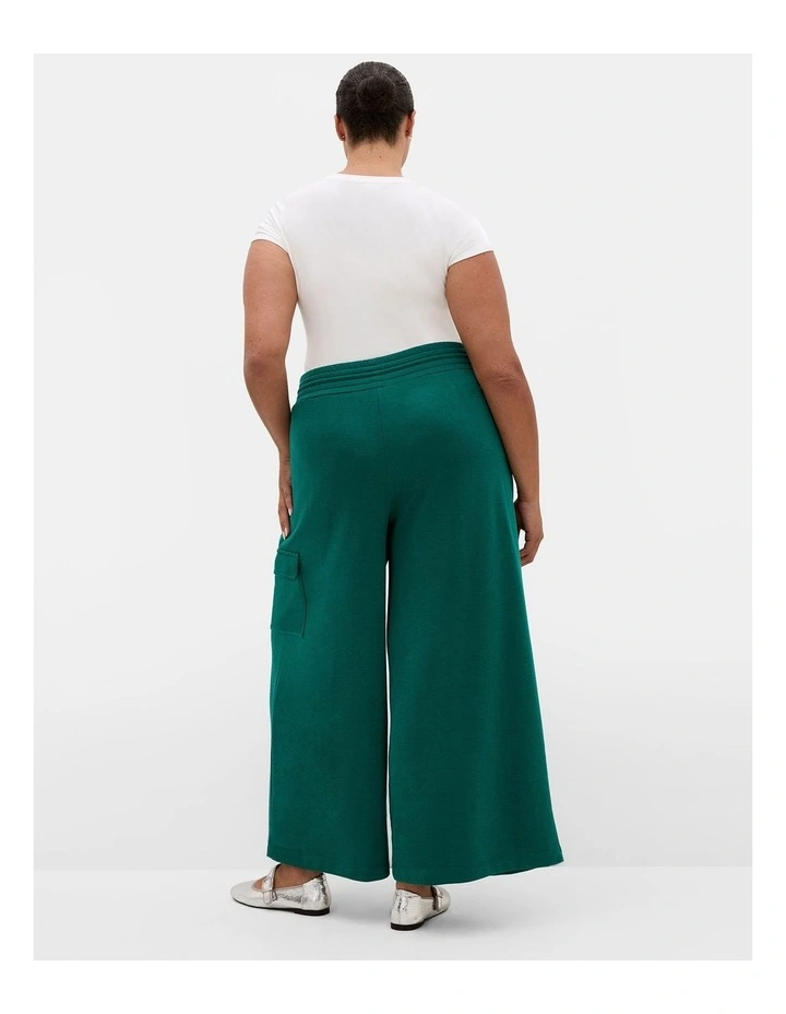 Paige Pocket Wide Leg Track Pant in Varsity Green image 2