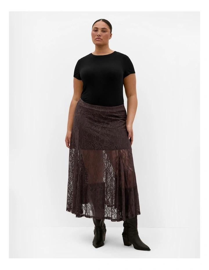 Lacey Maxi Skirt in Espresso image 1