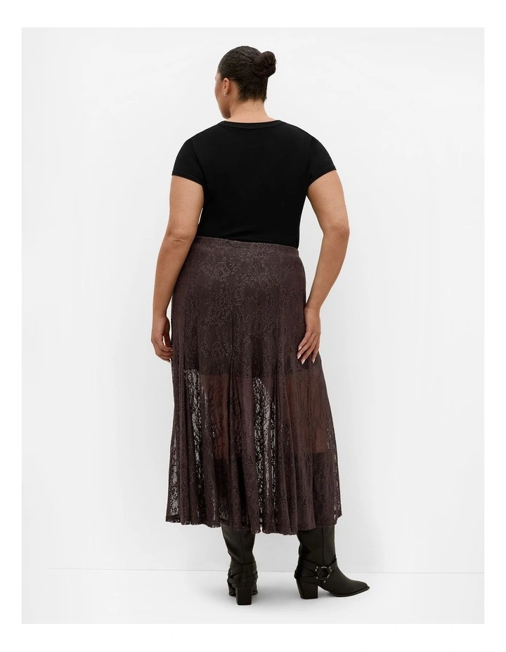 Lacey Maxi Skirt in Espresso image 2