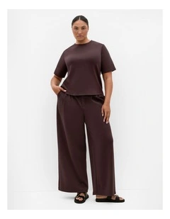 Mae Tailored Wide Leg Pant in Espresso