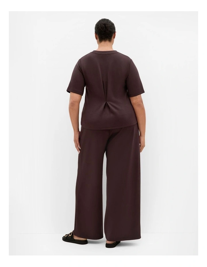 Mae Tailored Wide Leg Pant in Espresso image 2