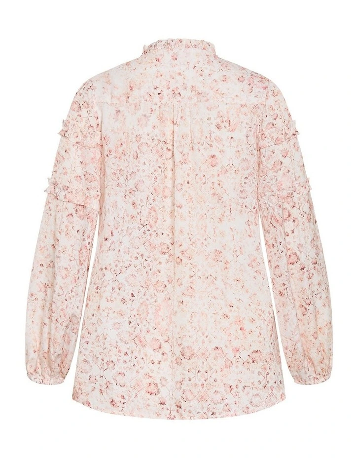 Desert Print Long Sleeve Shirt in Pale Blush image 4