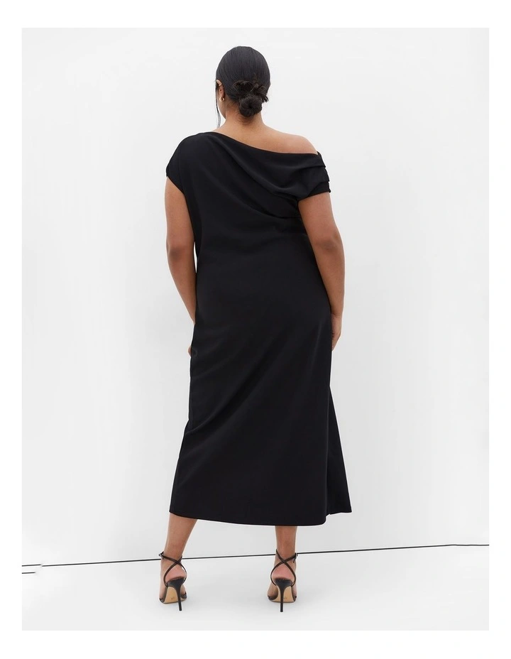 Sassy Off Shoulder Dress in Black image 2