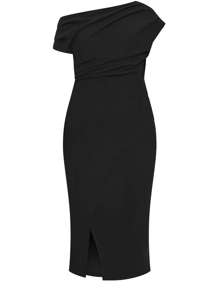 Sassy Off Shoulder Dress in Black image 3