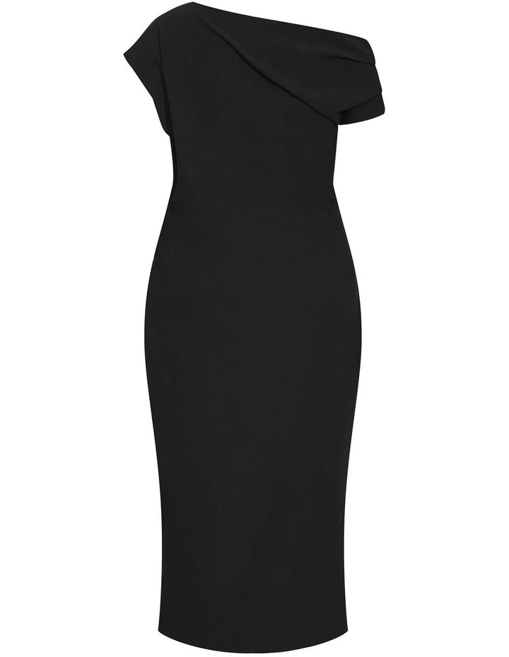 Sassy Off Shoulder Dress in Black image 4