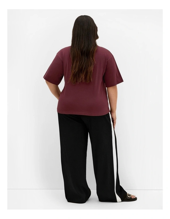 Copenhagen Studio Cotton Tee in Wildberry image 2