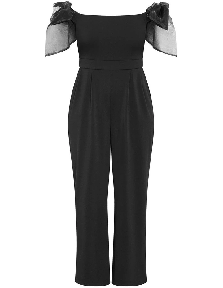 Macie Bow Detail Jumpsuit in Black image 3