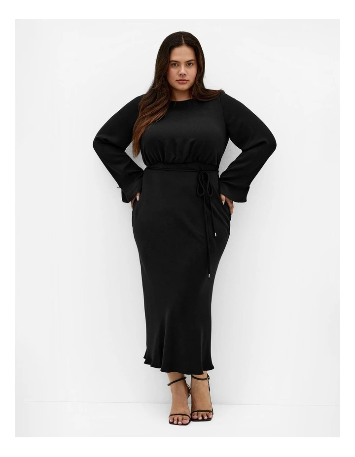 Tara Long Sleeve Maxi Dress in Black image 1