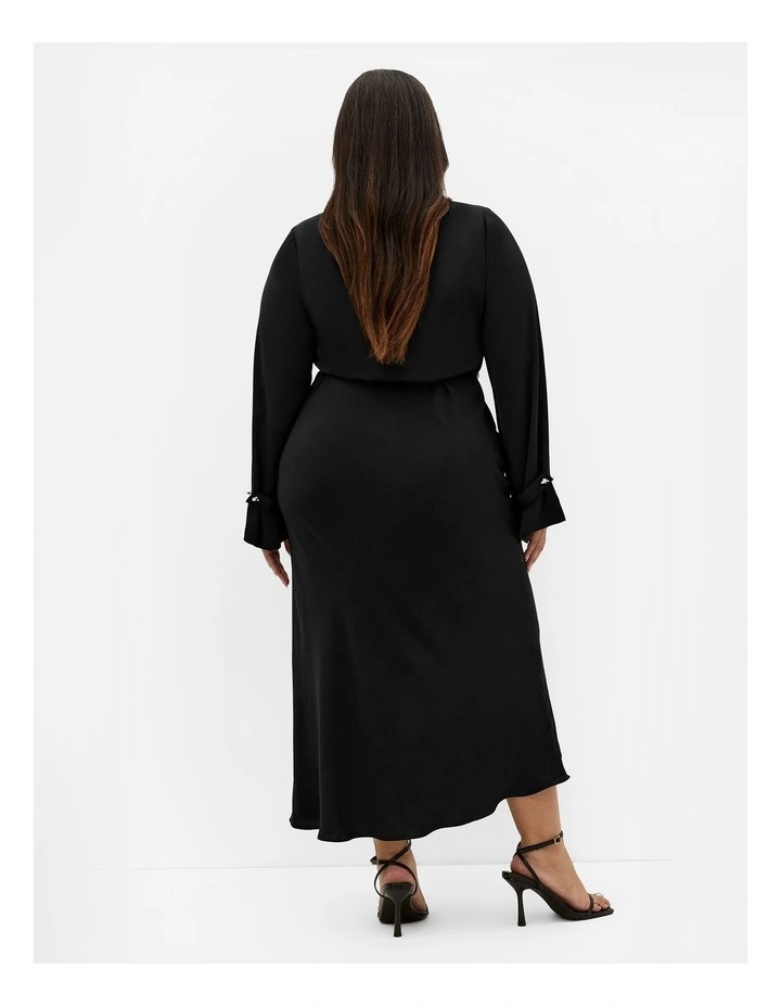 Tara Long Sleeve Maxi Dress in Black image 2