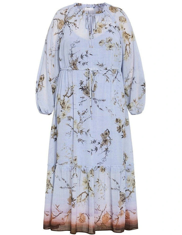 Love Border Print Maxi Dress in Cornflower image 3