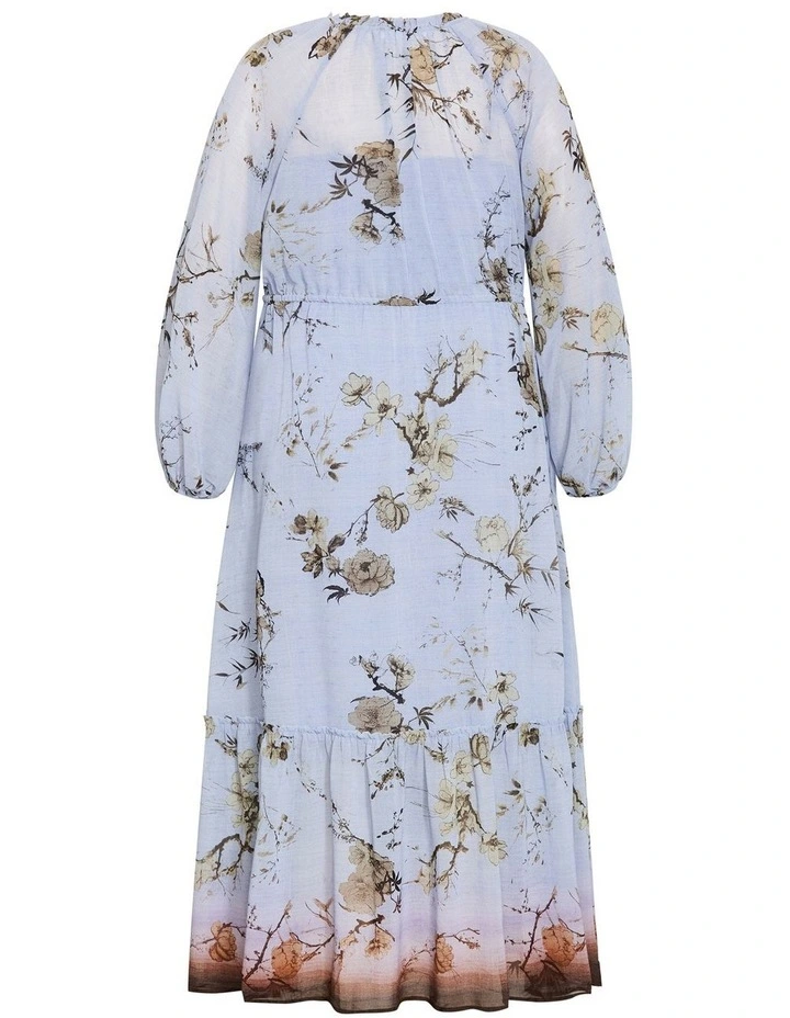 Love Border Print Maxi Dress in Cornflower image 4