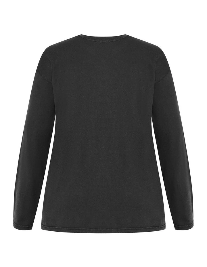 Venice Beach Long Sleeve Tee in Black image 4