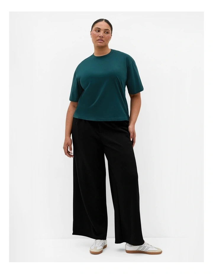 Oversized Crew Neck Tee in Deep Teal image 1