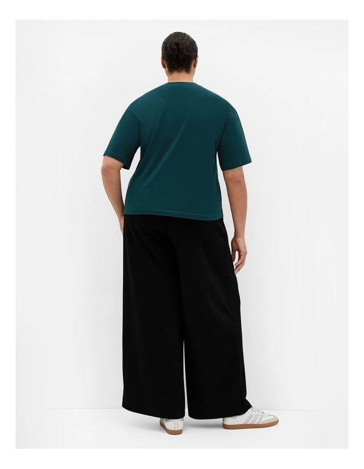 Oversized Crew Neck Tee in Deep Teal image 2