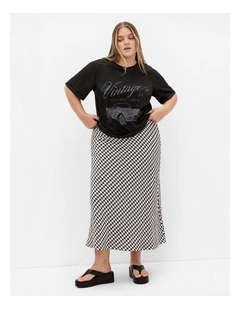 Vinyl Days Tee in Black Acid Wash