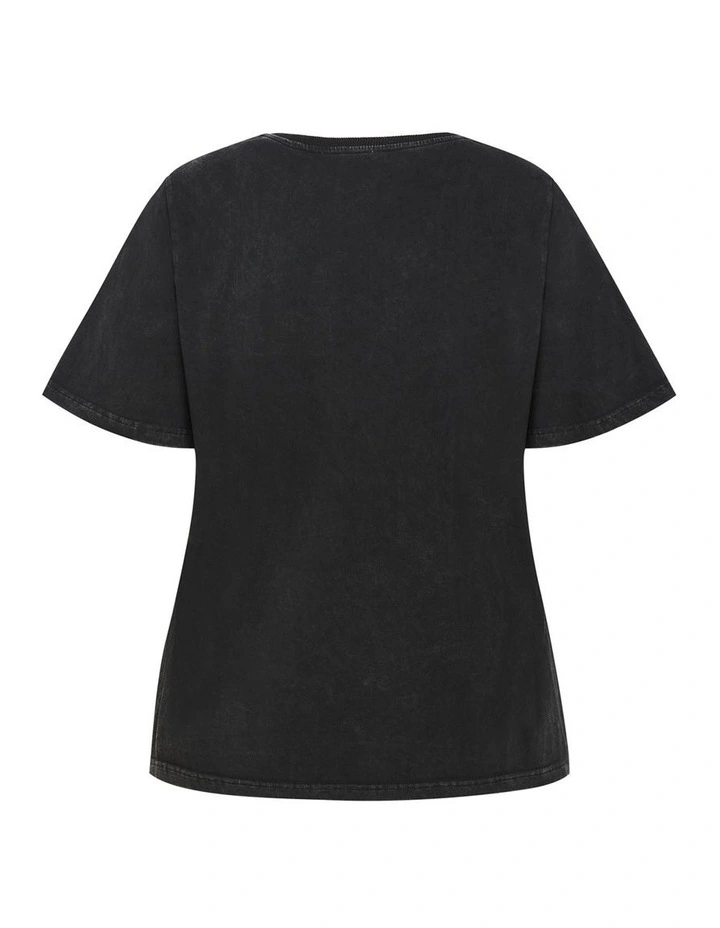 Vinyl Days Tee in Black Acid Wash image 4