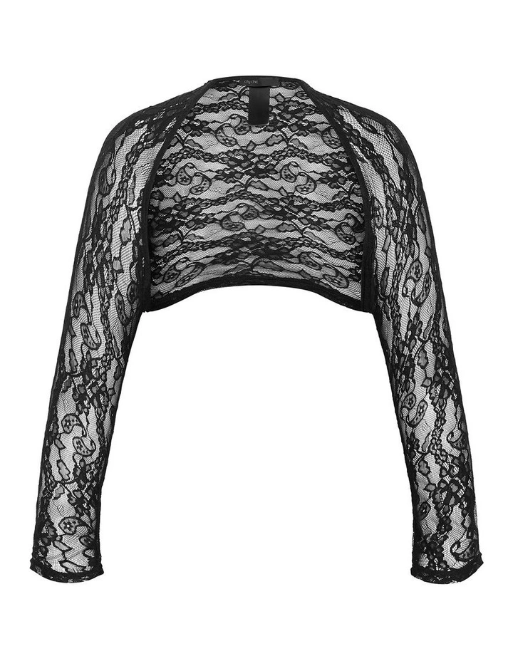 Layla Lace Shrug in Black image 3