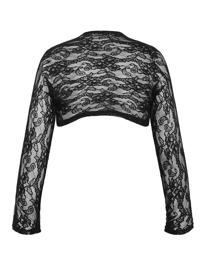 Layla Lace Shrug in Black image 4