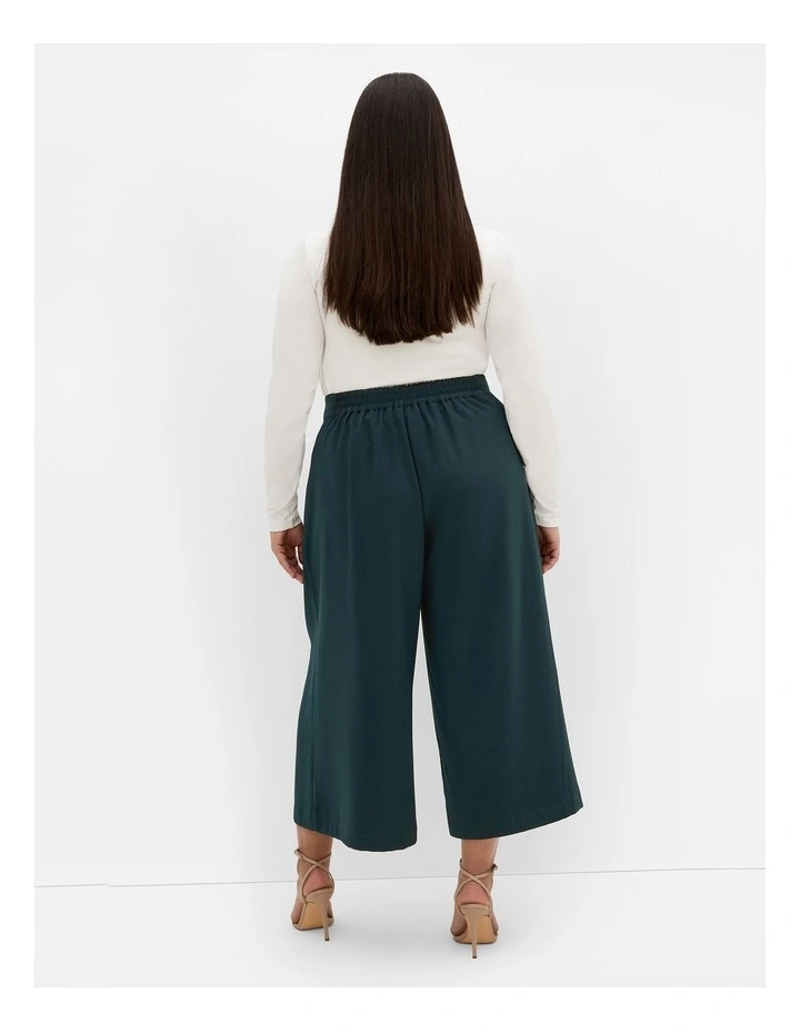 Abbie Crop Pant in Deep Emerald image 2