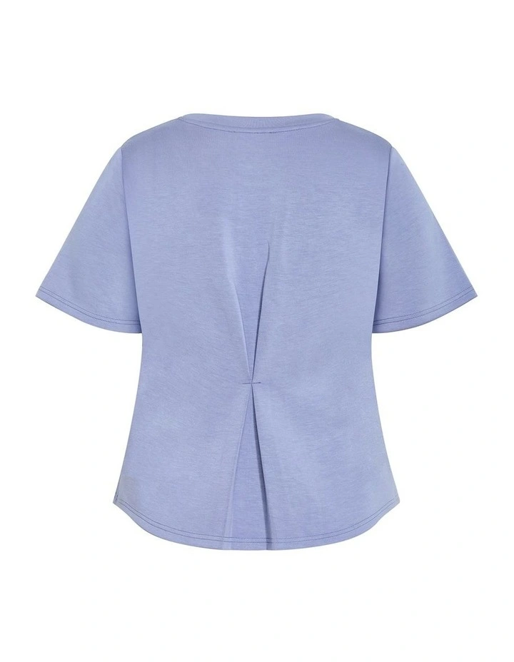 Mae Short Sleeve Sweat Top in Dusty Blue image 4