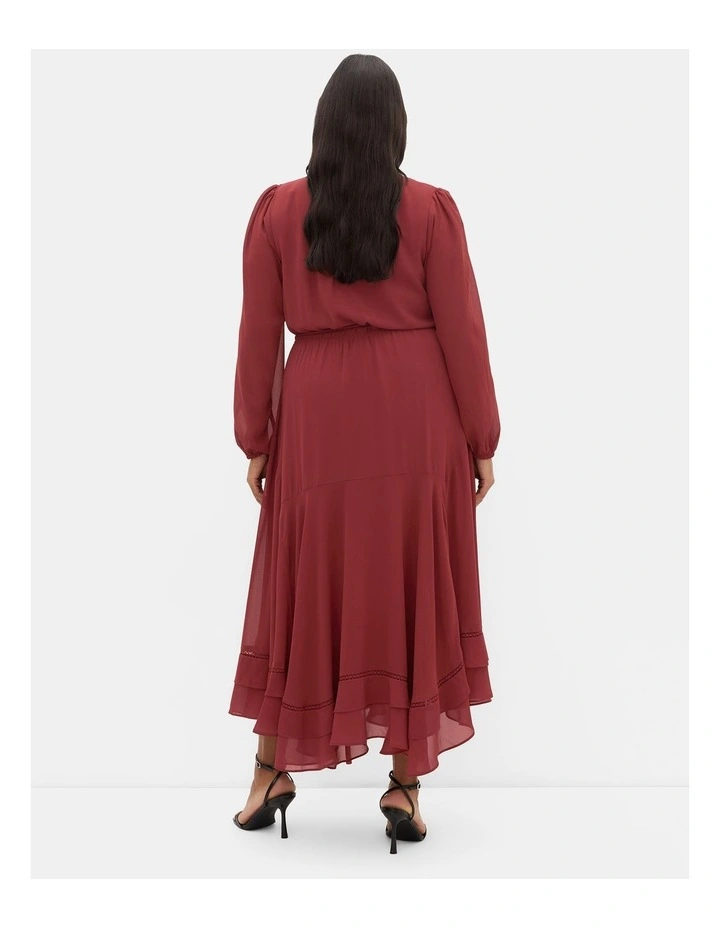 Yasmine Long Sleeve Maxi Dress in Burnt Sienna image 2