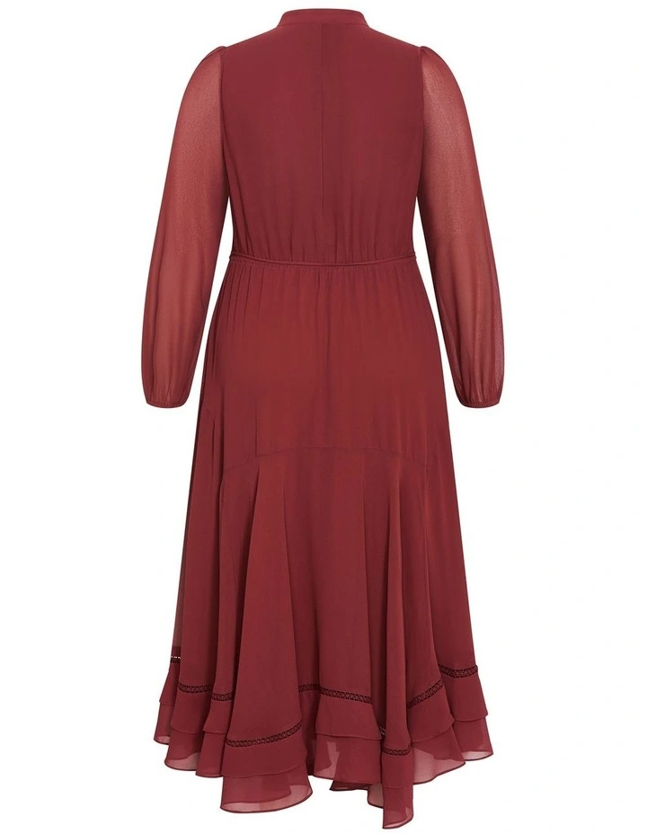 Yasmine Long Sleeve Maxi Dress in Burnt Sienna image 4