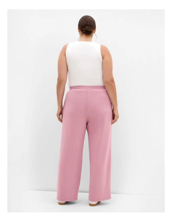 Mae Wide Leg Track Pant in Dusty Rose image 2
