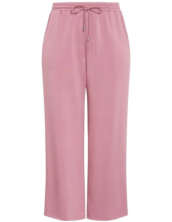 Mae Wide Leg Track Pant in Dusty Rose image 3