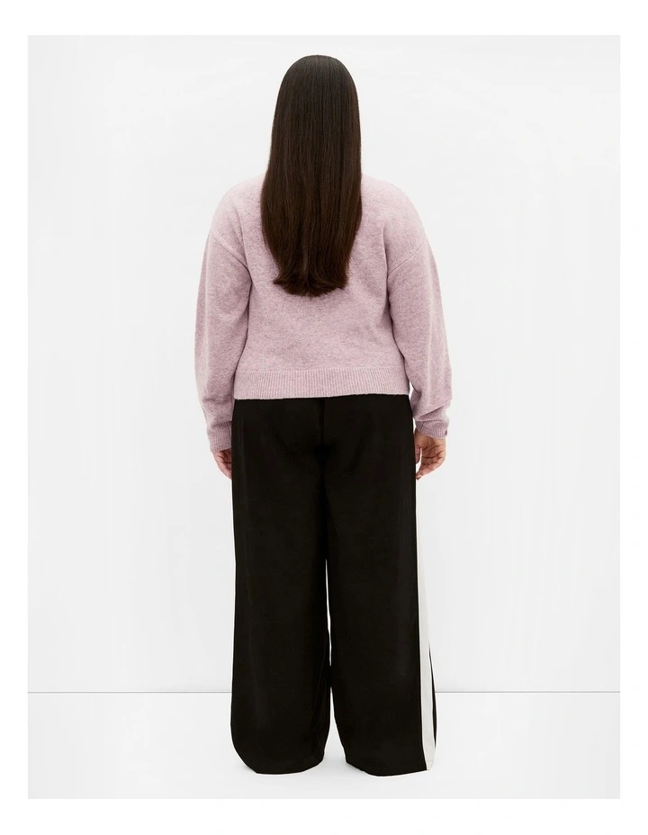 Soho Crew Knit Jumper in Pink Marle image 2