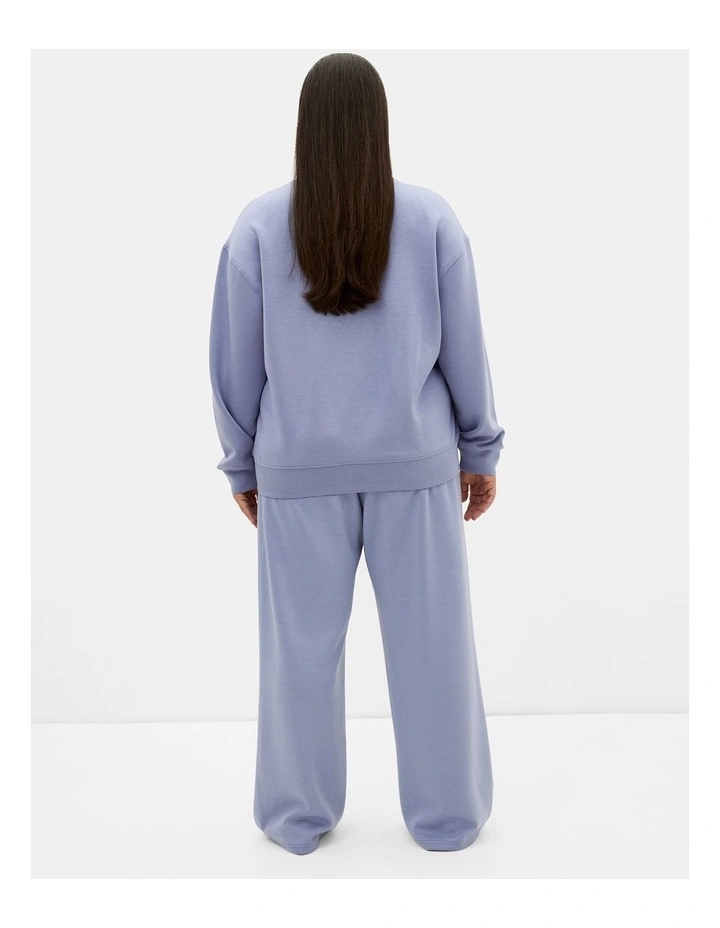 Mae Crew Neck Sweatshirt in Dusty Blue image 2