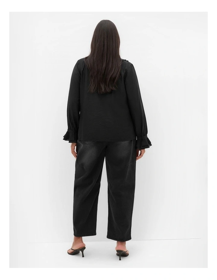 Dakota Frill Top in Black image 2