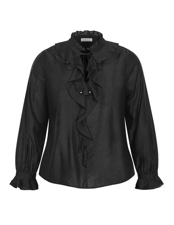 Dakota Frill Top in Black image 3