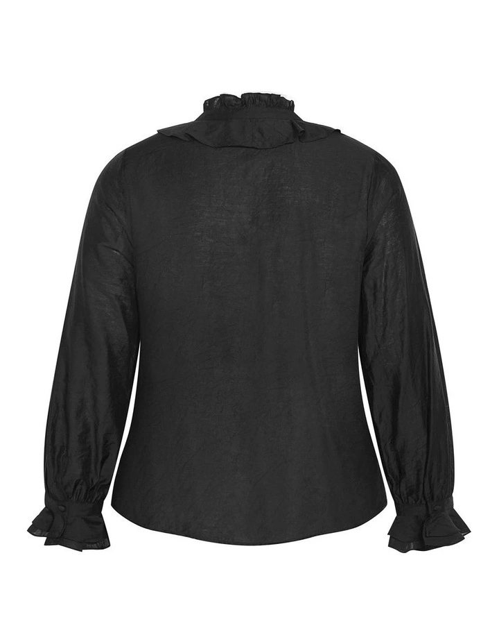 Dakota Frill Top in Black image 4