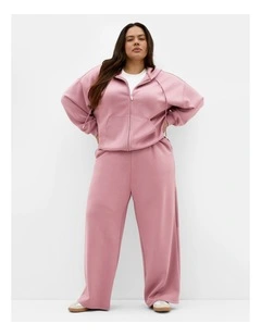 Mae Zip Hoodie in Dusty Rose