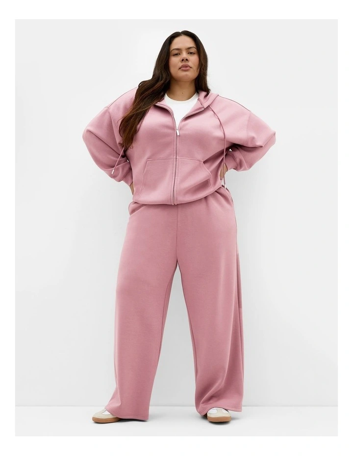 Mae Zip Hoodie in Dusty Rose image 1