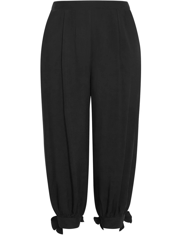 Billie Tie Hem Pant in Black image 3